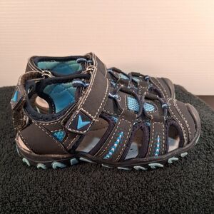 Aka Apakowa Boys Grey Blue Slip On Sandals Size 8.5